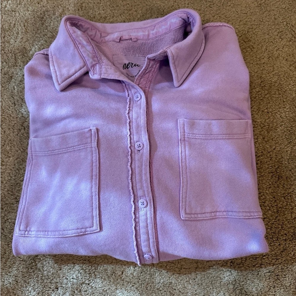 Aerie Lavender Collared Shirt